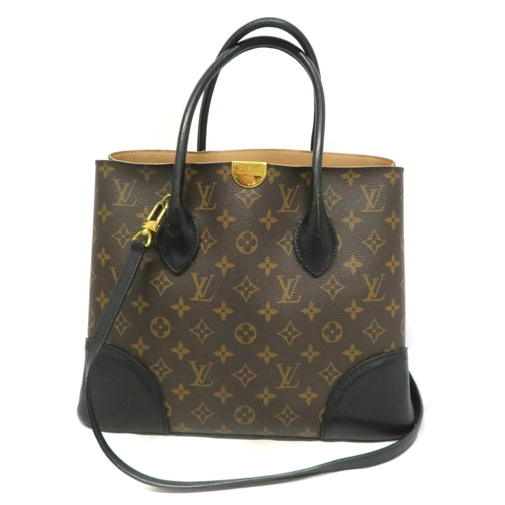 Louis Vuitton Flandrin Monogram Canvas Leather Black Brown